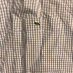 Lacoste Blue/White Dress Shirt size 46